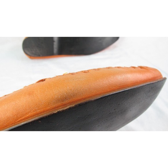 Gloria Vanderbilt Woven Leather Moccasin Loafers Flats Orange Women's Size 10 M - Picture 9 of 9
